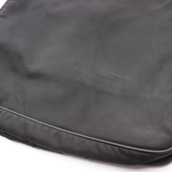 PRADA Black Leather Saffiano Shoulder Bag